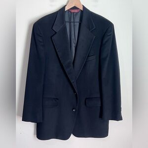 Loro Piana Nordstrom Signature Cashmere Sport Coat Blazer Black 44R Italy